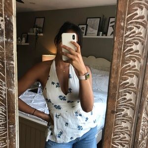 Floral halter top
